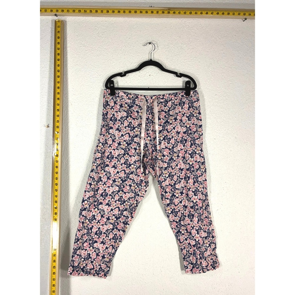 Floral Pink and Navy Women's Pajama Set - Picture 2 of 10